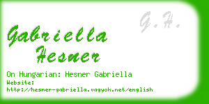 gabriella hesner business card